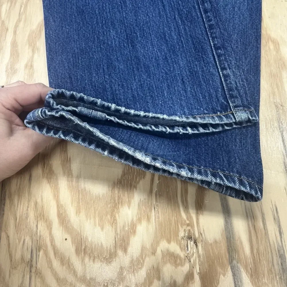Levis Jeans 501 Original Button Fly Straight Leg Denim Mens 40X34 (38X33)